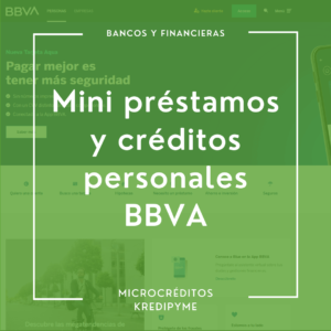 Mini préstamos y créditos personales BBVA
