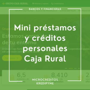Mini préstamos y créditos personales Caja Rural